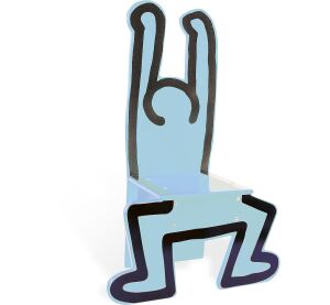 Vilac Dřevěná židle Keith Haring modrá